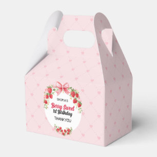 Berry Sweet 1st Birthday Favor Boxes