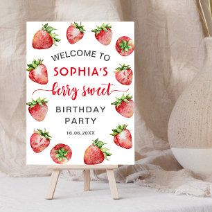 Berry Sweet 2nd Birthday Welcome Foam Board