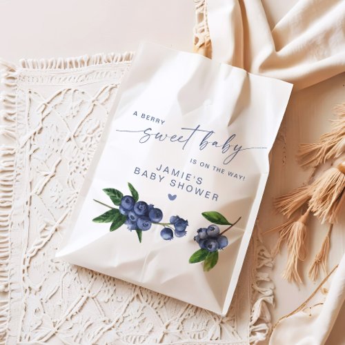 Berry Sweet Baby Blueberry Baby Shower Favor Bag