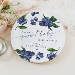 Berry Sweet Baby Blueberry Baby Shower Paper Plates