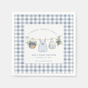 Berry Sweet Baby Clothesline Baby Shower Napkins
