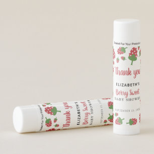Berry Sweet Baby Cute Strawberry Modern Thank you Lip Balm