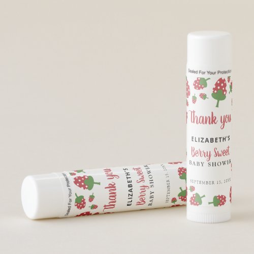 Berry Sweet Baby Cute Strawberry Modern Thank you  Lip Balm