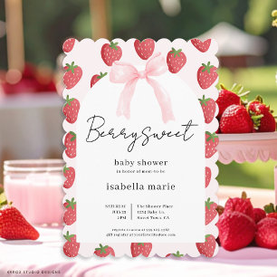 Berry Sweet Baby Is On The Way Baby Shower Invitation