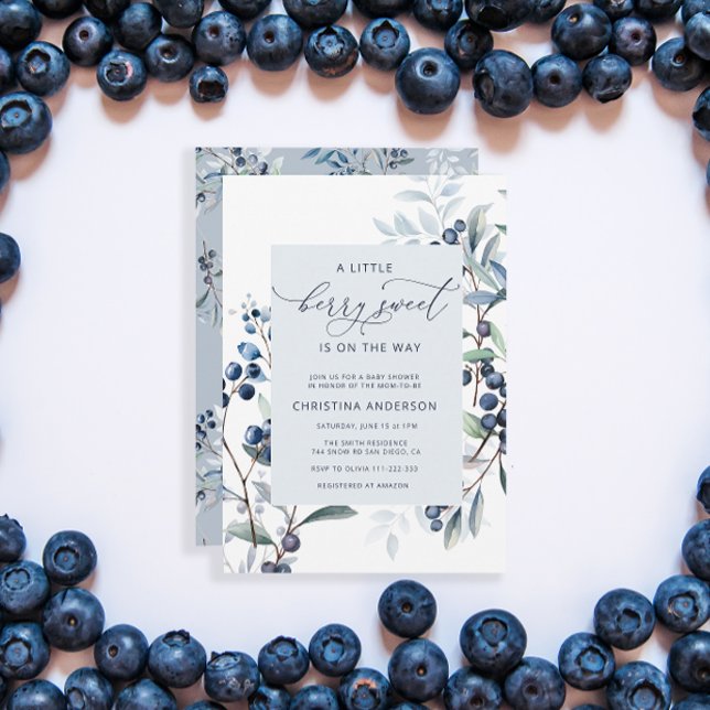 Berry Sweet Baby is on the Way Baby Shower Invitation (Creator Uploaded)
