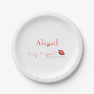 Berry Sweet Baby on the Way Baby Shower Paper Plates