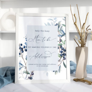 Berry Sweet Baby Shower Address an Envelope Poster