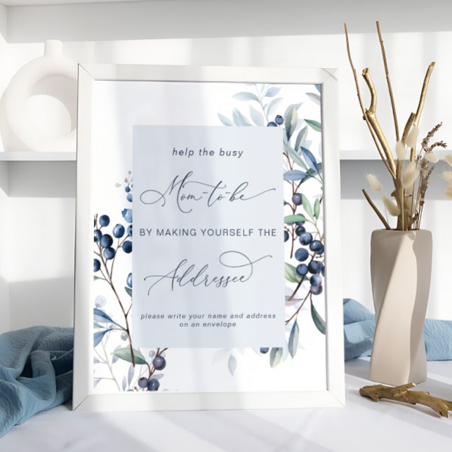 Berry Sweet  Baby Shower Address an Envelope Poster (Creator Uploaded)