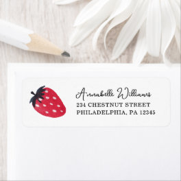 Berry Sweet Baby Shower Address Label Strawberry