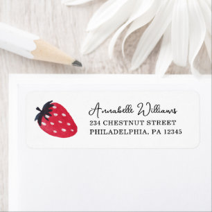 Berry Sweet Baby Shower Address Label Strawberry