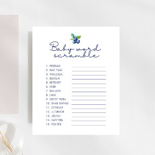 Berry Sweet Baby Shower Baby Word Scramble Game