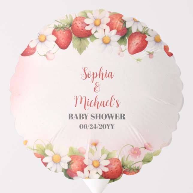 Berry Sweet Baby Shower Balloon (Front)