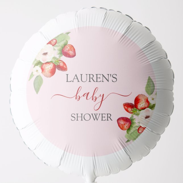 Berry Sweet Baby Shower Balloon (Front)