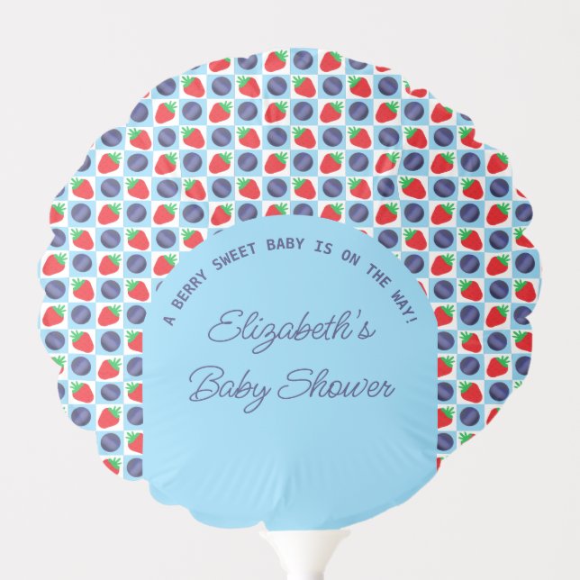 Berry Sweet Baby Shower Balloon (Front)