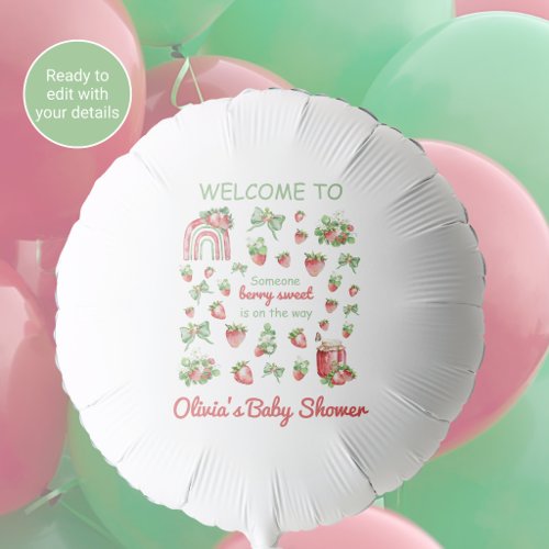 Berry Sweet Baby Shower Balloon Decoration