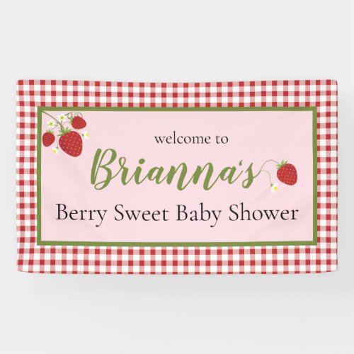 Berry Sweet Baby Shower Banner