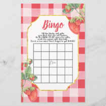 Berry Sweet Baby Shower Bingo Cards Paper Sheet