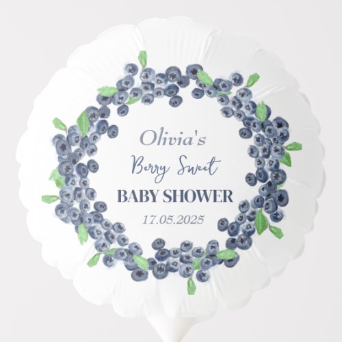 Berry Sweet Baby Shower Blueberry Baby Girl Boy Balloon