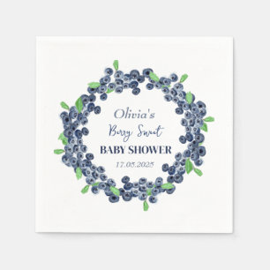 Berry Sweet Baby Shower Blueberry Baby Girl Boy Napkins