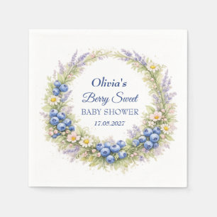 Berry Sweet Baby Shower Blueberry Baby Girl Boy Napkins