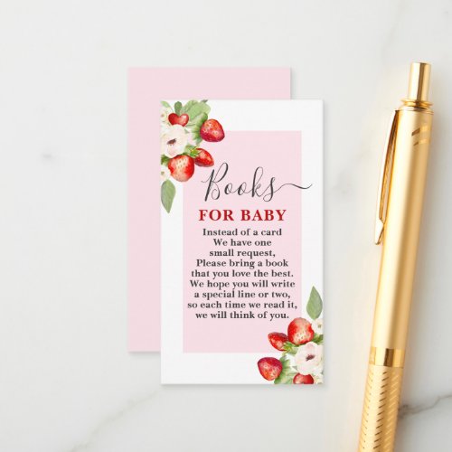 Berry Sweet Baby Shower Books for Baby Card