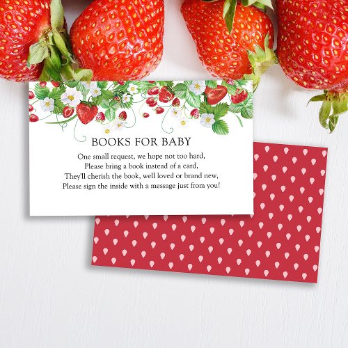 Berry Sweet Baby Shower  Books For Baby  Enclosure Card