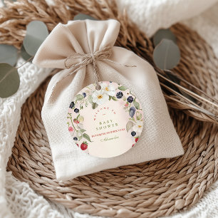 Berry Sweet Baby Shower Classic Round Sticker