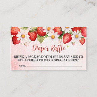 Berry Sweet Baby Shower Diaper Raffle Enclosure Card