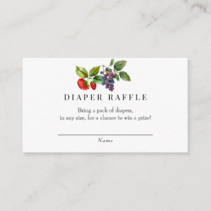 Berry Sweet Baby Shower Diaper Raffle Enclosure Card