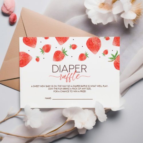 Berry Sweet Baby Shower Diaper Raffle  Enclosure Card