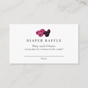 Berry Sweet Baby Shower Diaper Raffle Enclosure Card