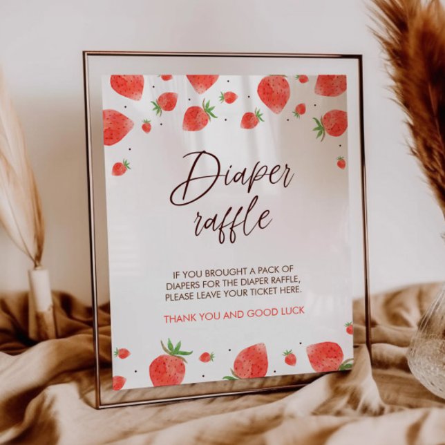 Berry Sweet Baby Shower Diaper Raffle Sign (Creator Uploaded)