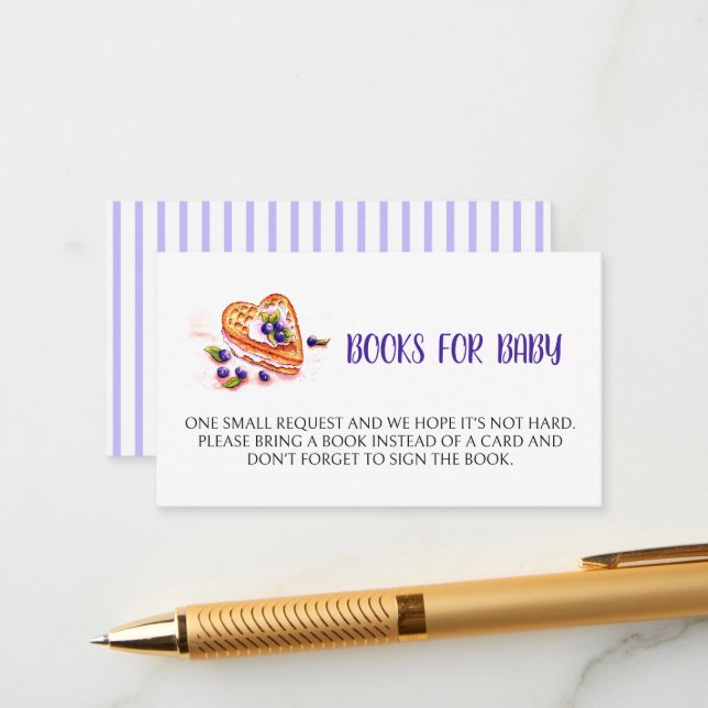 Berry Sweet Baby Shower Fall Books For Baby  Enclosure Card (Front/Back In Situ)