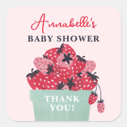 Berry Sweet Baby Shower Favor Stickers