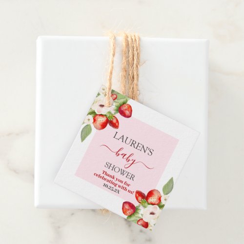 Berry Sweet Baby Shower Favor Tags
