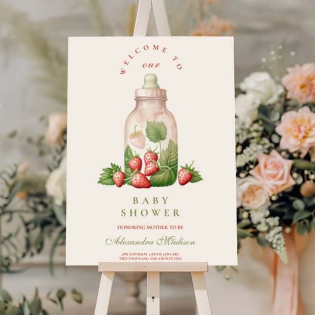 Berry Sweet Baby Shower Foam Board (Creator Uploaded)