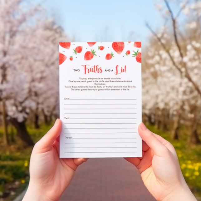 Berry Sweet Baby Shower Games Card, Shower Game Invitation (Creator Uploaded)