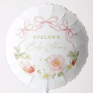 Berry Sweet Baby Shower Gingham Balloon