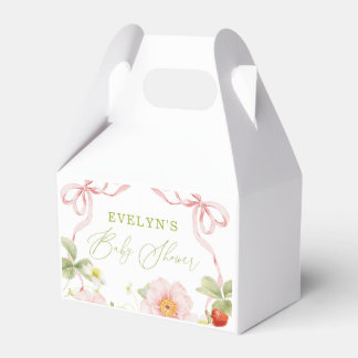 Berry Sweet Baby Shower Gingham Favor Boxes