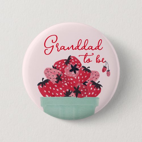 Berry Sweet Baby Shower Granddad Button