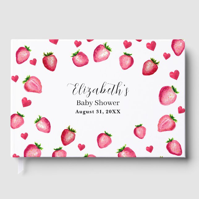 Berry Sweet Baby Shower Guest Book (Front)