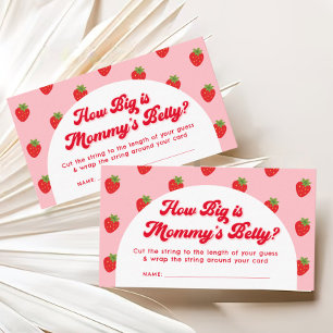 Berry Sweet Baby Shower How Big is Mommy Belly Enclosure Card