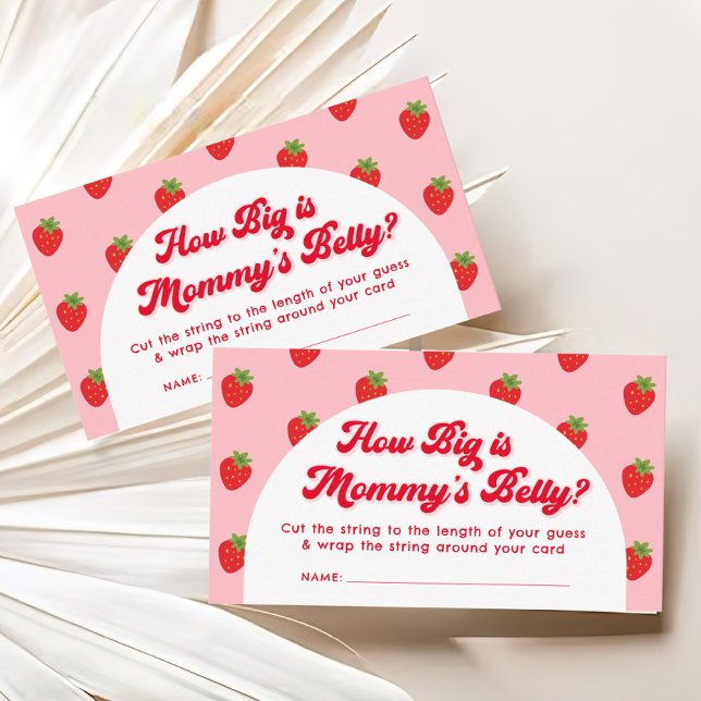 Berry Sweet Baby Shower How Big is Mommy Belly  Enclosure Card (Creator Uploaded)
