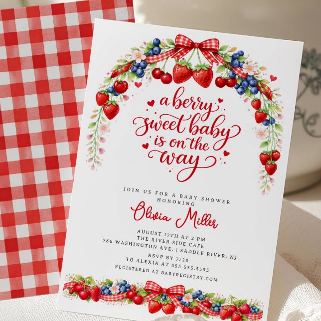 Berry Sweet Baby Shower Invitation (Creator Uploaded)