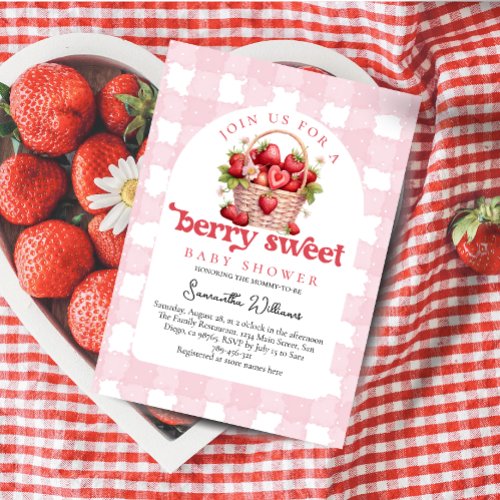 Berry Sweet Baby Shower   Invitation