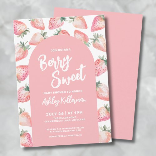 Berry Sweet Baby Shower Invitation