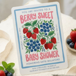 Berry Sweet Baby Shower Invitation | Strawberry