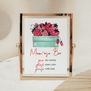 Berry Sweet Baby Shower Mom Osa Bar Poster