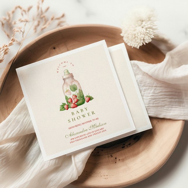 Berry Sweet Baby Shower Napkins (Creator Uploaded)