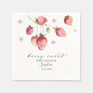 Berry sweet baby shower napkins